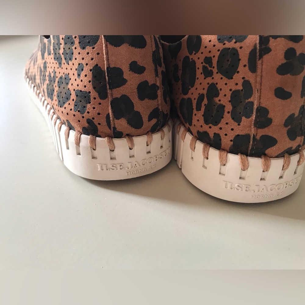 ILSE JACOBSON Tulip Dark Cheetah Flexible Slip on Flat Sneakers Size 40 - Picture 7 of 9